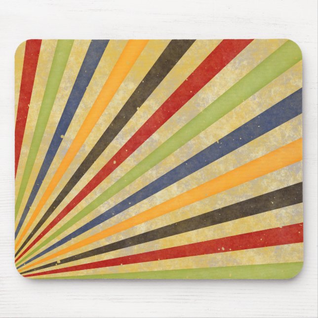 Funny Retro Grunge Rays + your idea Mouse Pad (Front)
