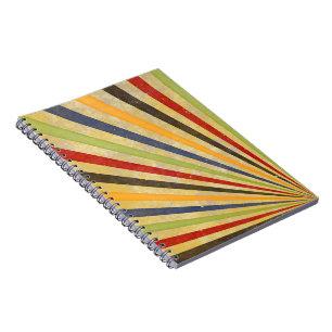 Funny Retro Grunge Rays + your idea Notebook