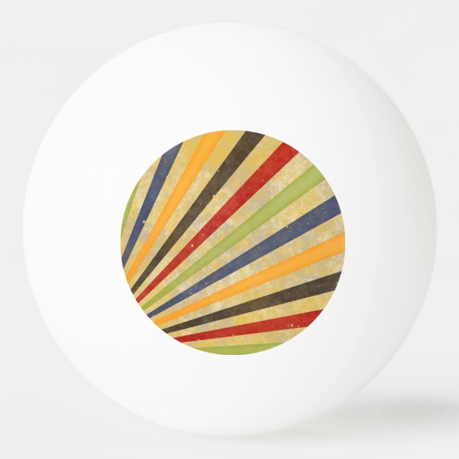 Funny Retro Grunge Rays + your idea Ping Pong Ball (Back)