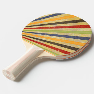 Funny Retro Grunge Rays + your idea Ping Pong Paddle