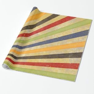 Funny Retro Grunge Rays + your idea Wrapping Paper