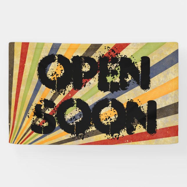 Funny Retro Grunge Rays + your ideas Banner (Horizontal)