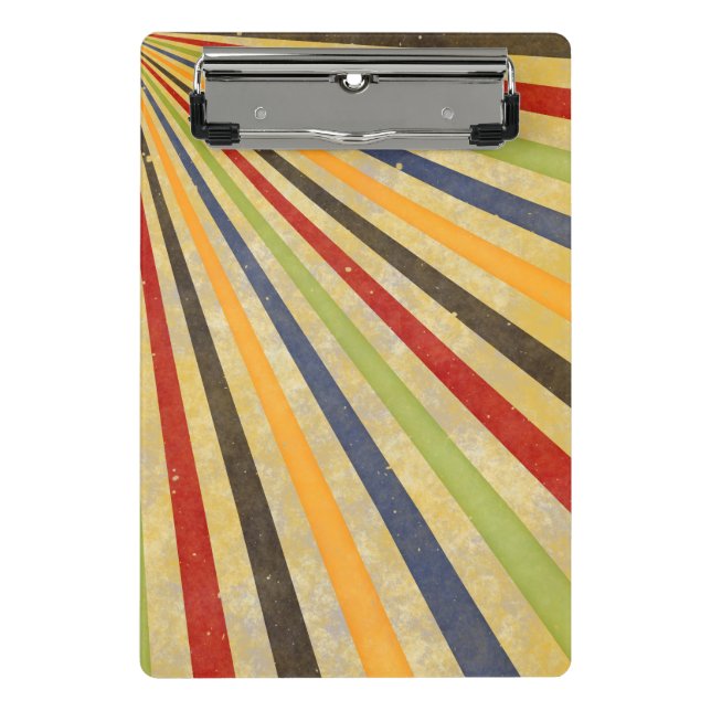 Funny Retro Grunge Rays + your ideas Mini Clipboard (Front)