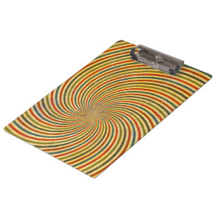 Funny Retro Grunge Swirl + your idea Clipboard