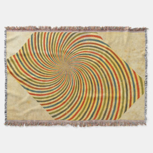 Funny Retro Grunge Swirl + your idea Throw Blanket