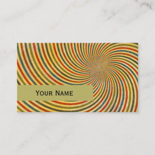 Funny Retro Grunge Swirl + your text Business Card