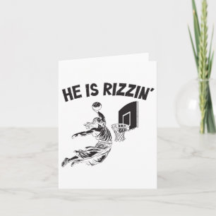 Funny Retro He Is Rizzin Christian Easter Playing Card