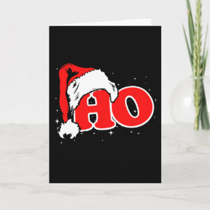 Funny, Retro, Ho, Christmas, Santa Where My Hos At Card