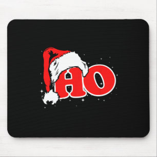 Funny, Retro, Ho, Christmas, Santa Where My Hos At Mouse Pad