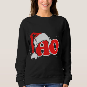 Funny, Retro, Ho, Christmas, Santa Where My Hos At Sweatshirt