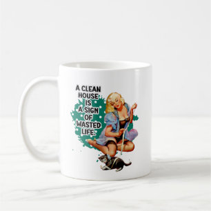 Funny Retro Housewife Humour Pin-up Art Coffee Mug
