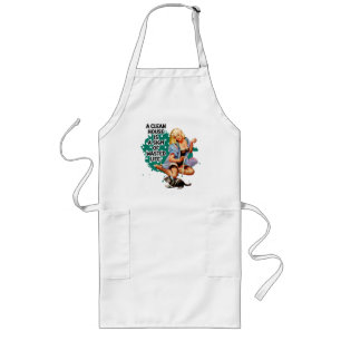 Funny Retro Housewife Pi-up Girl Art Long Apron
