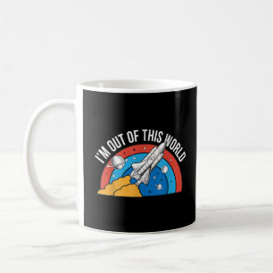 Funny Retro I’m Out Of This World Space Rocket Coffee Mug