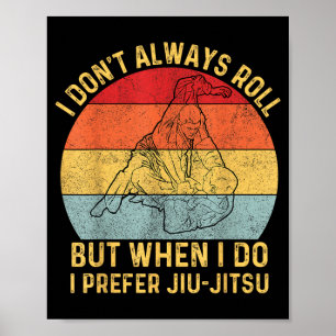 Funny Retro Jiu Jitsu For Men Women Brazilian Jiu Poster