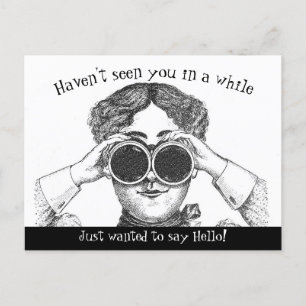Funny Retro Just Wanted to Say Hello Postcard