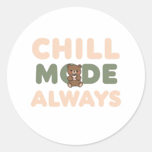 Funny Retro Lazy Day Saying Classic Round Sticker