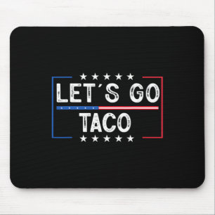Funny Retro Let's Go Taco Mouse Pad