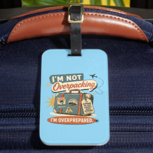 Funny Retro Luggage Tag   Vintage Travel Bag Tag 