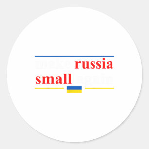Funny Retro Make Russia Small Again Classic Round Sticker