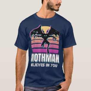 Funny Retro Mothman 80s Cryptid Sunset T-Shirt