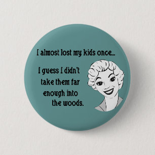 Funny Retro Mum Button