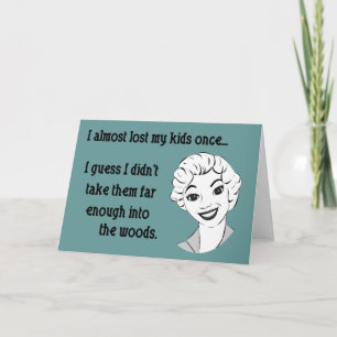 Funny Retro Mum Greeting Card