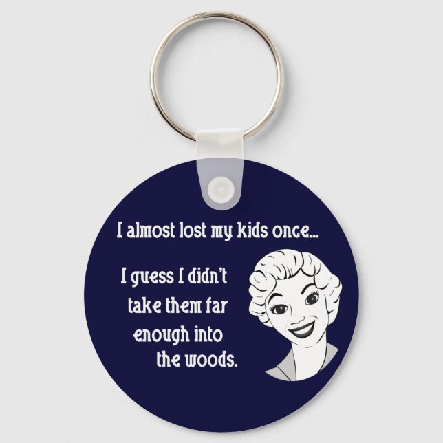 Funny Retro Mum Keychain (Front)