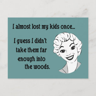 Funny Retro Mum Postcard