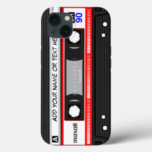 Funny Retro Music Cassette Tape Pattern iPhone Case