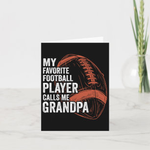 Funny Retro My Favourite Football Player Calls Me  Card