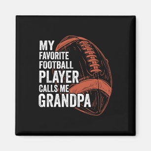 Funny Retro My Favourite Football Player Calls Me  Magnet