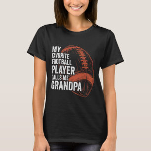 Funny Retro My Favourite Football Player Calls Me  T-Shirt