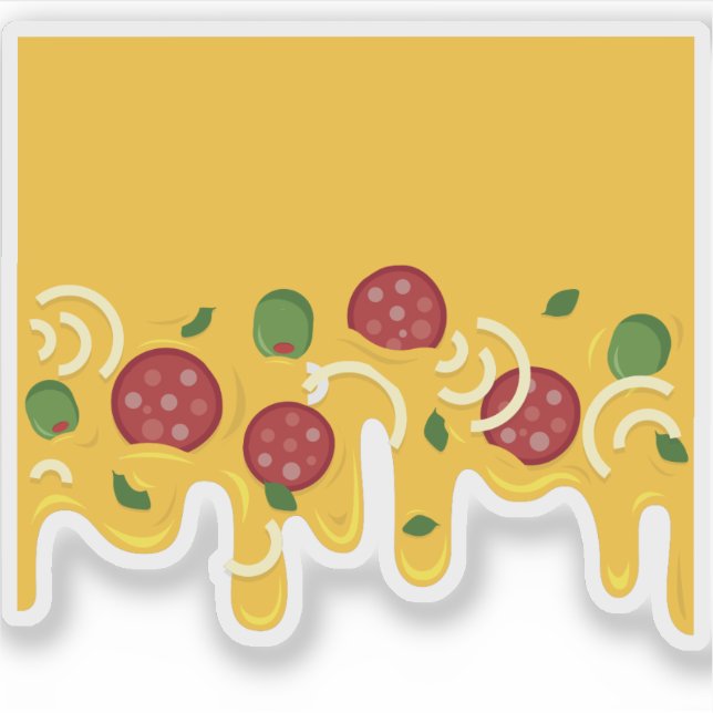Funny Retro Pepperoni Pizza Minimalist Pattern (Front)