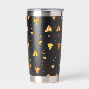 Funny Retro Pepperoni Pizza Minimalist Pattern Insulated Tumbler
