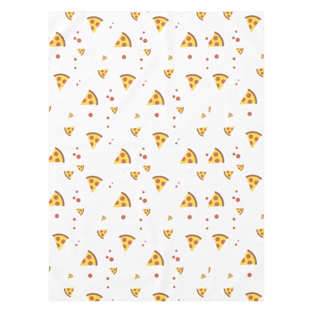 Funny Retro Pepperoni Pizza Minimalist Pattern Tablecloth (Front)