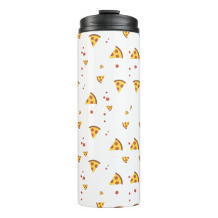 Funny Retro Pepperoni Pizza Minimalist Pattern Thermal Tumbler