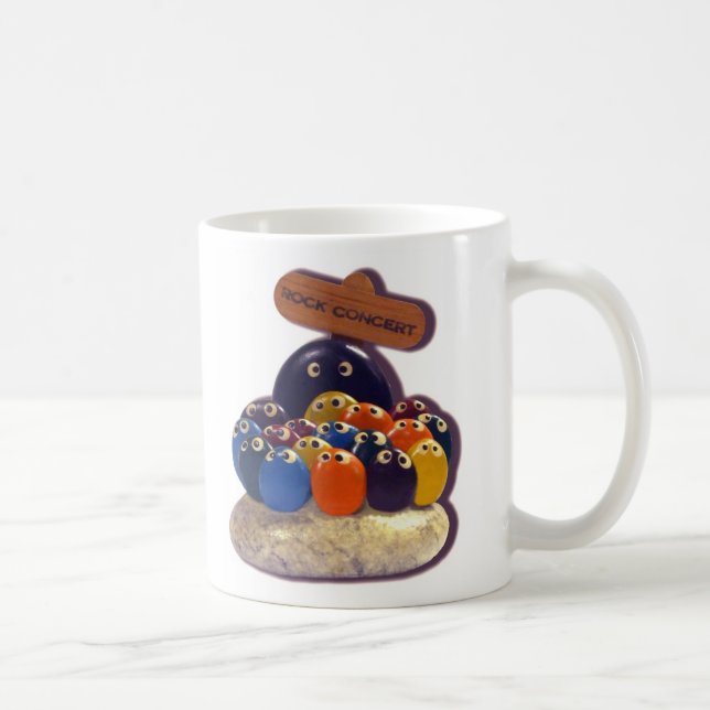 FUNNY RETRO PET ROCK CONCERT 1970'S ROCK ON! COFFEE MUG (Right)