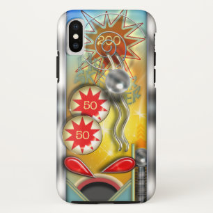 Funny Retro Pinball Machine iPhone X Case