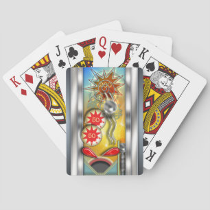Funny Retro Pinball Machine Playing Cards