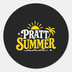 Funny Retro Pratt Summer California Political Classic Round Sticker