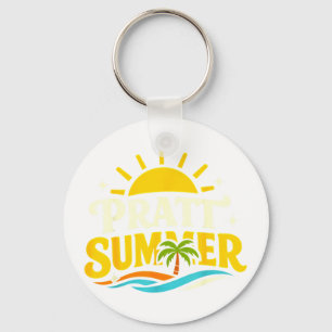 Funny retro pratt summer california political key ring