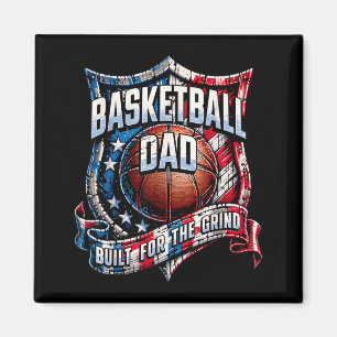 Funny Retro Proud Basketball Dad Magnet
