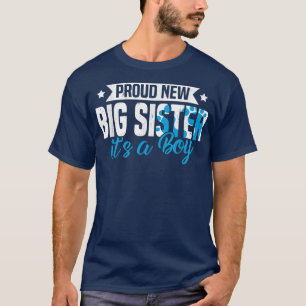 Funny Retro Proud New Big Sister It's A Boy Gender T-Shirt