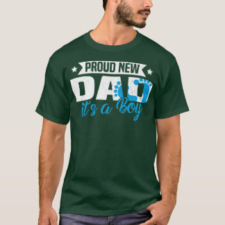 Funny Retro Proud New Dad It's A Boy Gender Reveal T-Shirt