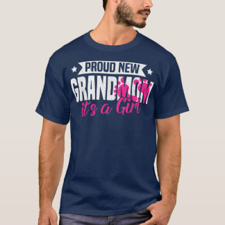 Funny Retro Proud New Grandmom It's A Girl Gender T-Shirt