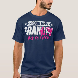 Funny Retro Proud New Grandpa It's A Girl Gender R T-Shirt
