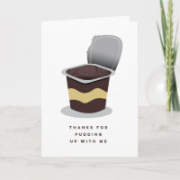 Funny Retro Pudding Teacher Greeting Card