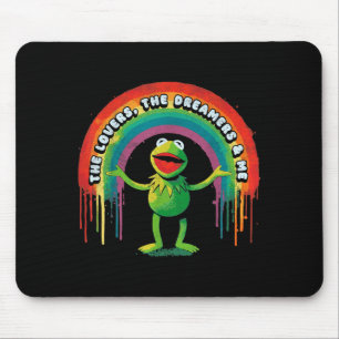 Funny Retro Rainbow Frog Connection The Lovers The Mouse Pad