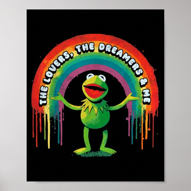 Funny Retro Rainbow Frog Connection The Lovers The Poster (Front)
