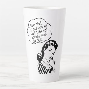 Funny Retro Reading Club Book Latte Mug